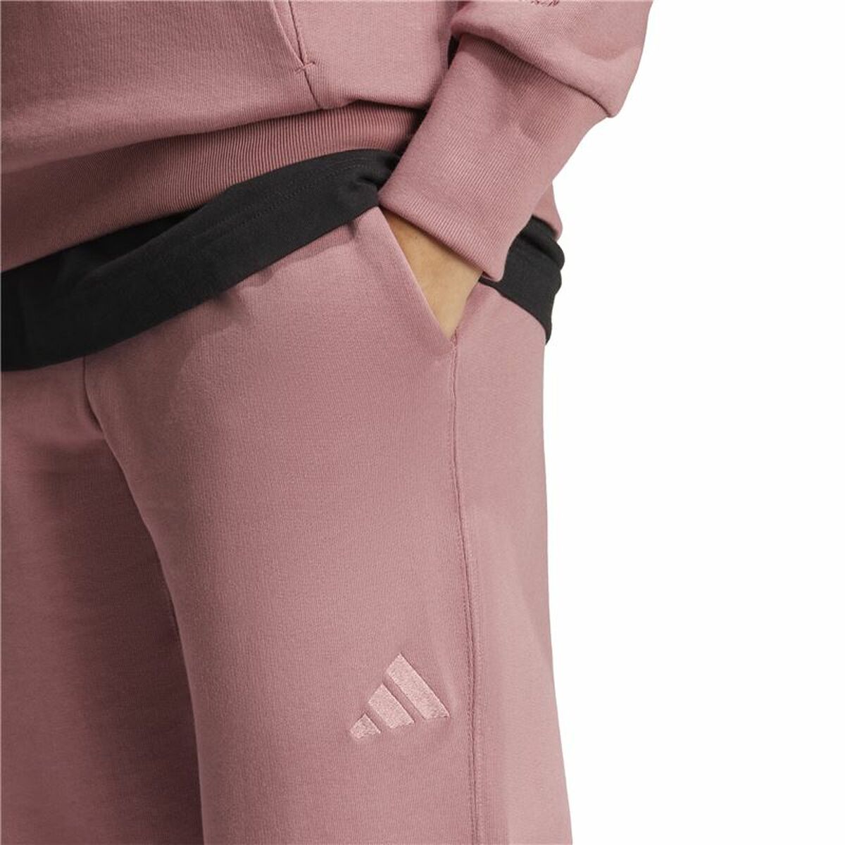 Pantalón Largo Deportivo Adidas All Szn French Terry Loose Rosa Mujer