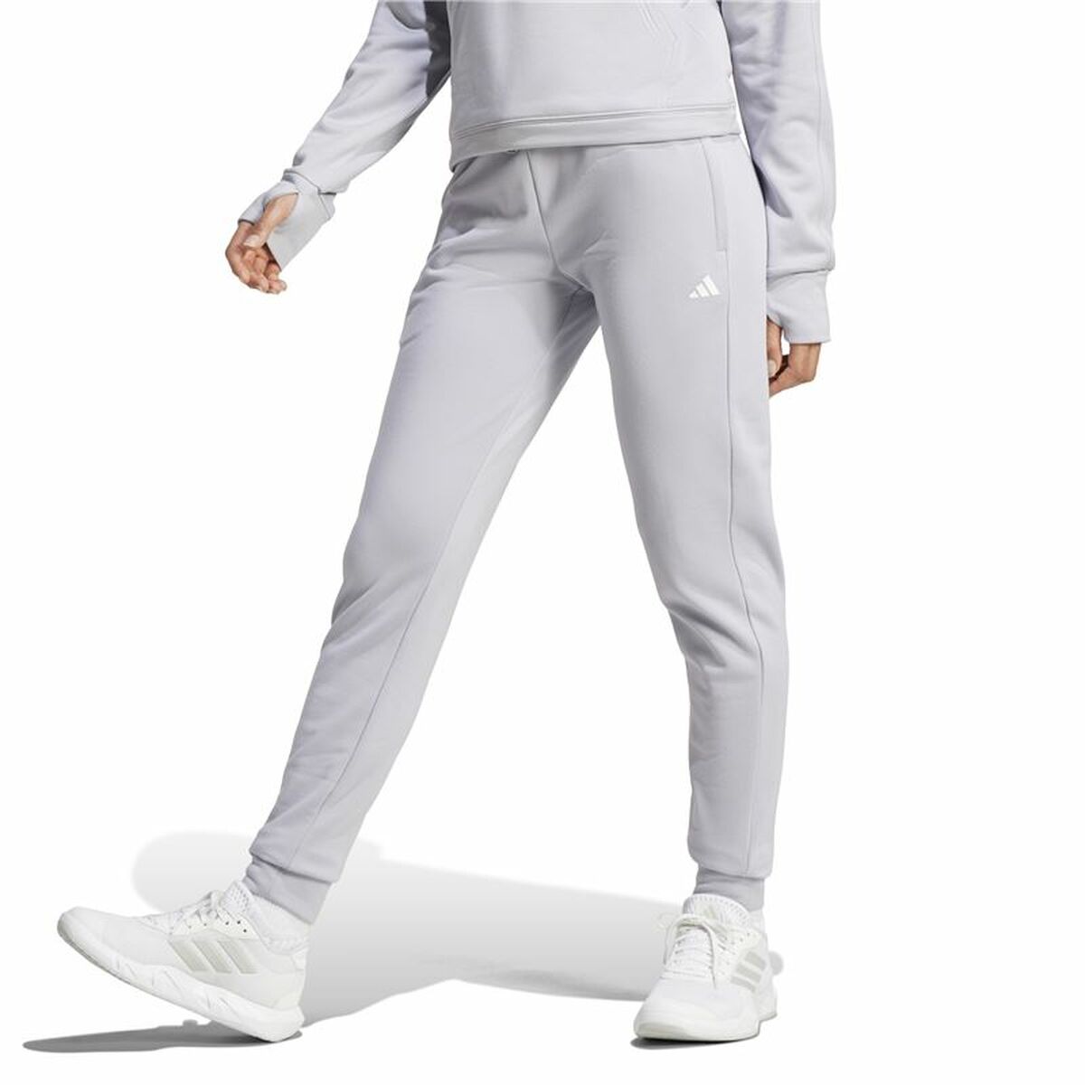 Pantalón Largo Deportivo Adidas Aeroready Game Go Gris Mujer