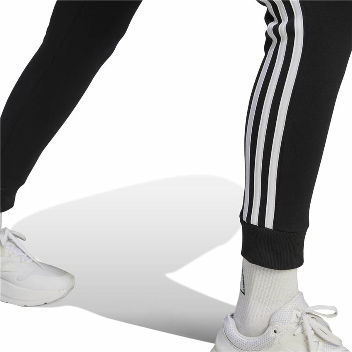 Pantalón Largo Deportivo Adidas 3S Fl C Pt Negro Mujer