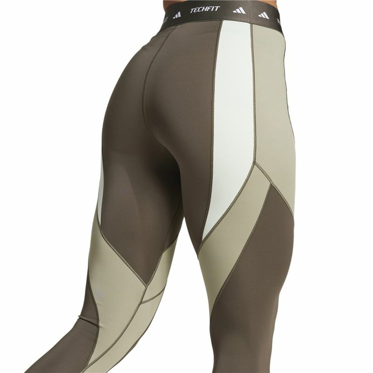 Mallas Deportivas de Mujer Adidas Techfit 7/8 Colorblock Gris