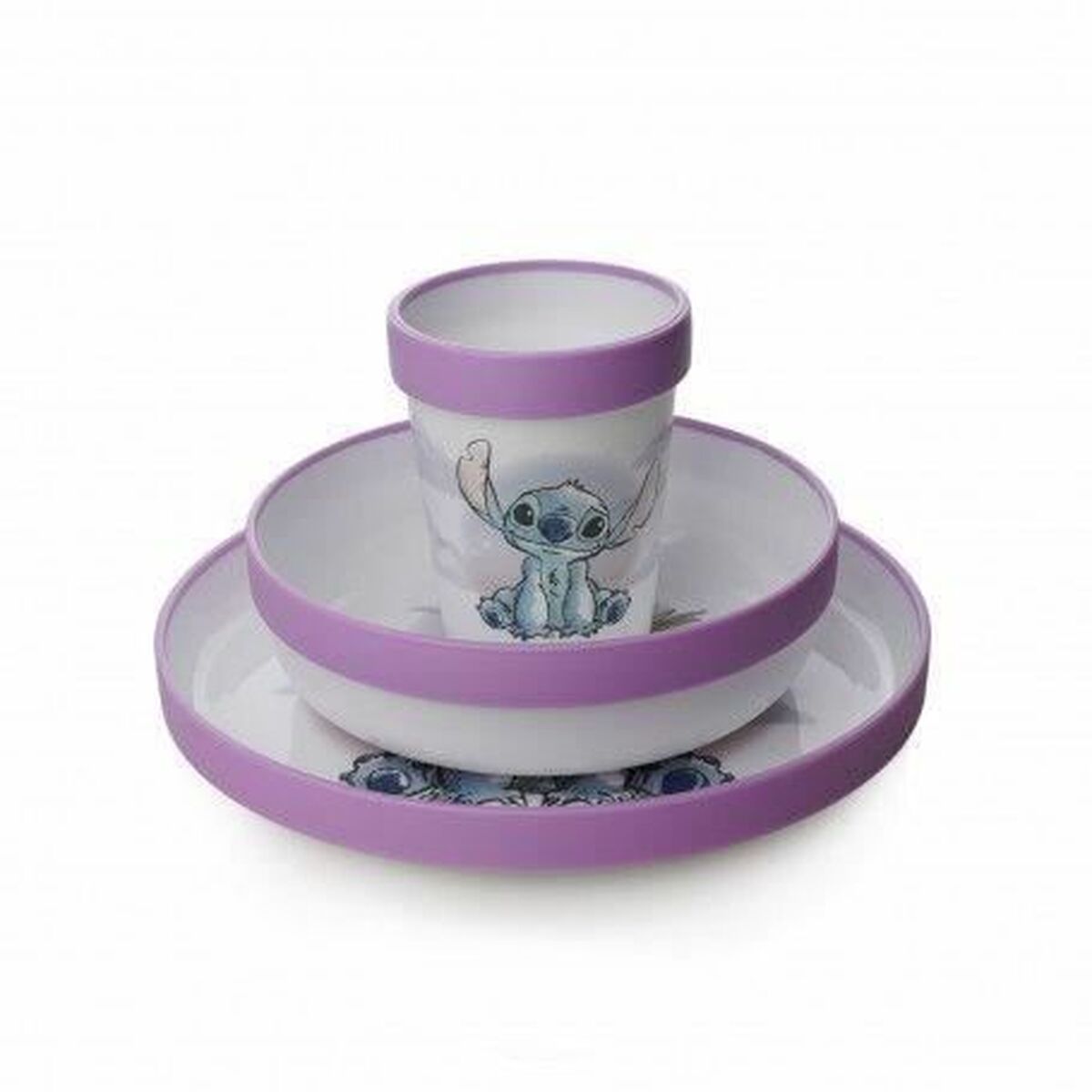 Set de Vajilla Disney Melamina 3 Piezas (2 Unidades)