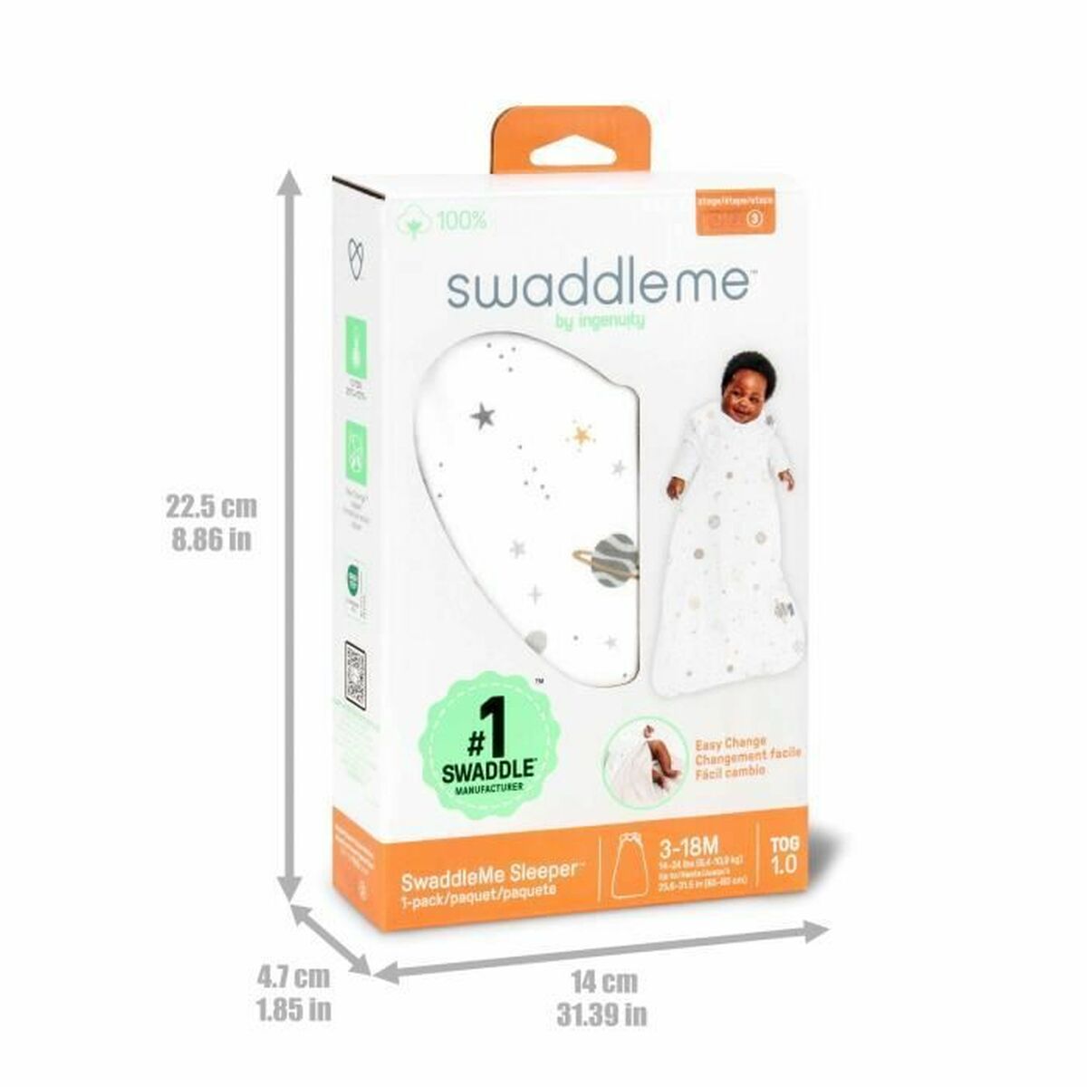 Saco de Dormir Ingenuity 6-18 Meses Algodón