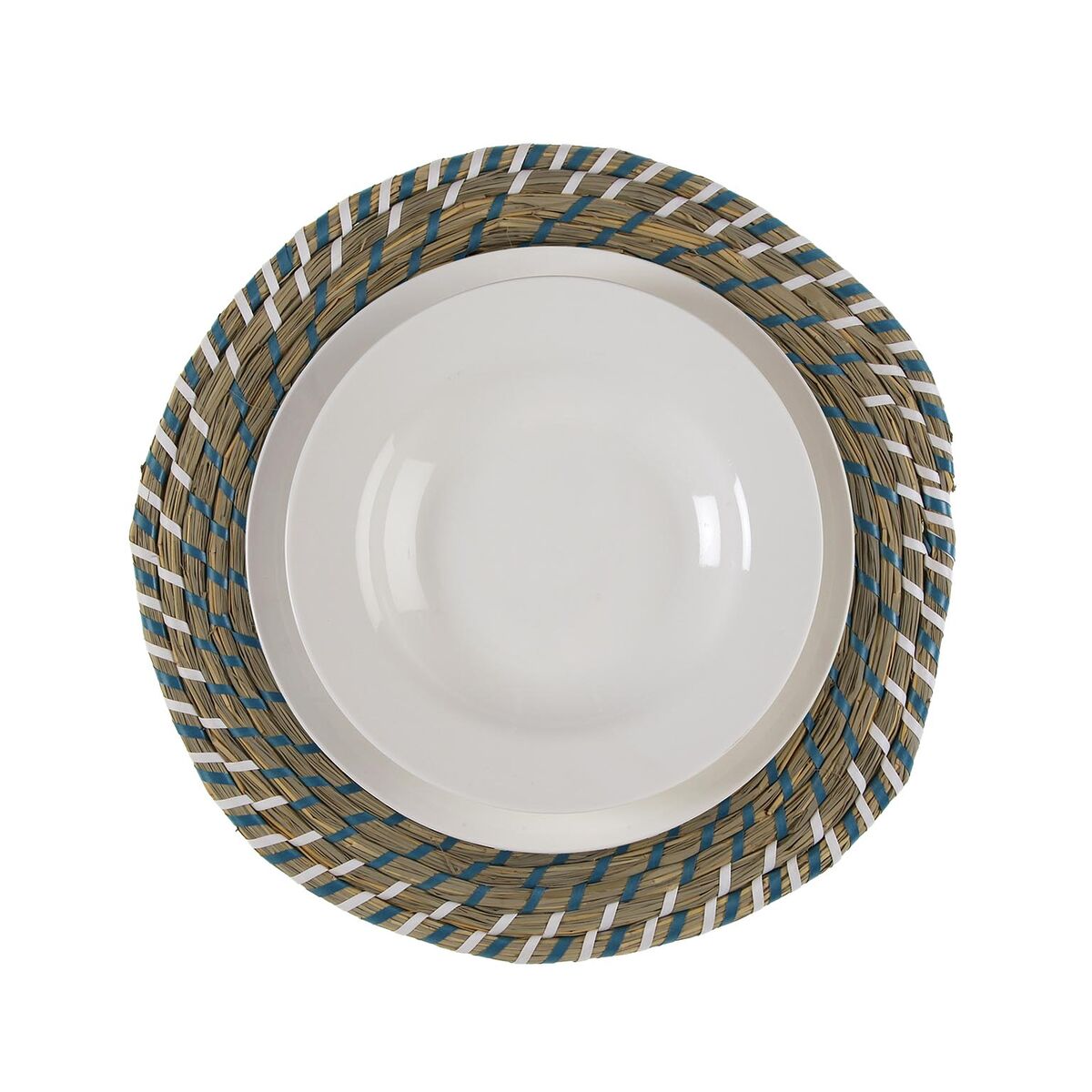 Salvamantel Versa Azul Blanco Textil Jacinto de agua 38 cm