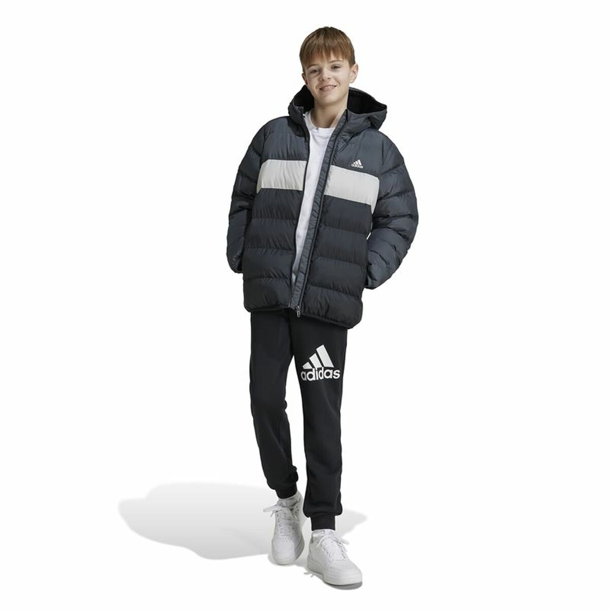 Chaqueta Deportiva para Niños Adidas Cazadora Synthetic Down Infantil Negro Gris