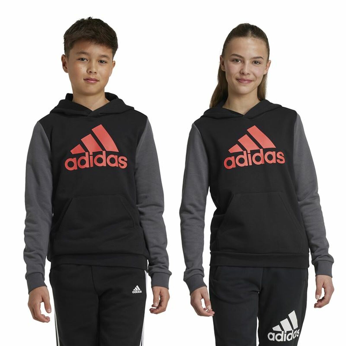 Sudadera con Capucha Niña Adidas Essentials Gris