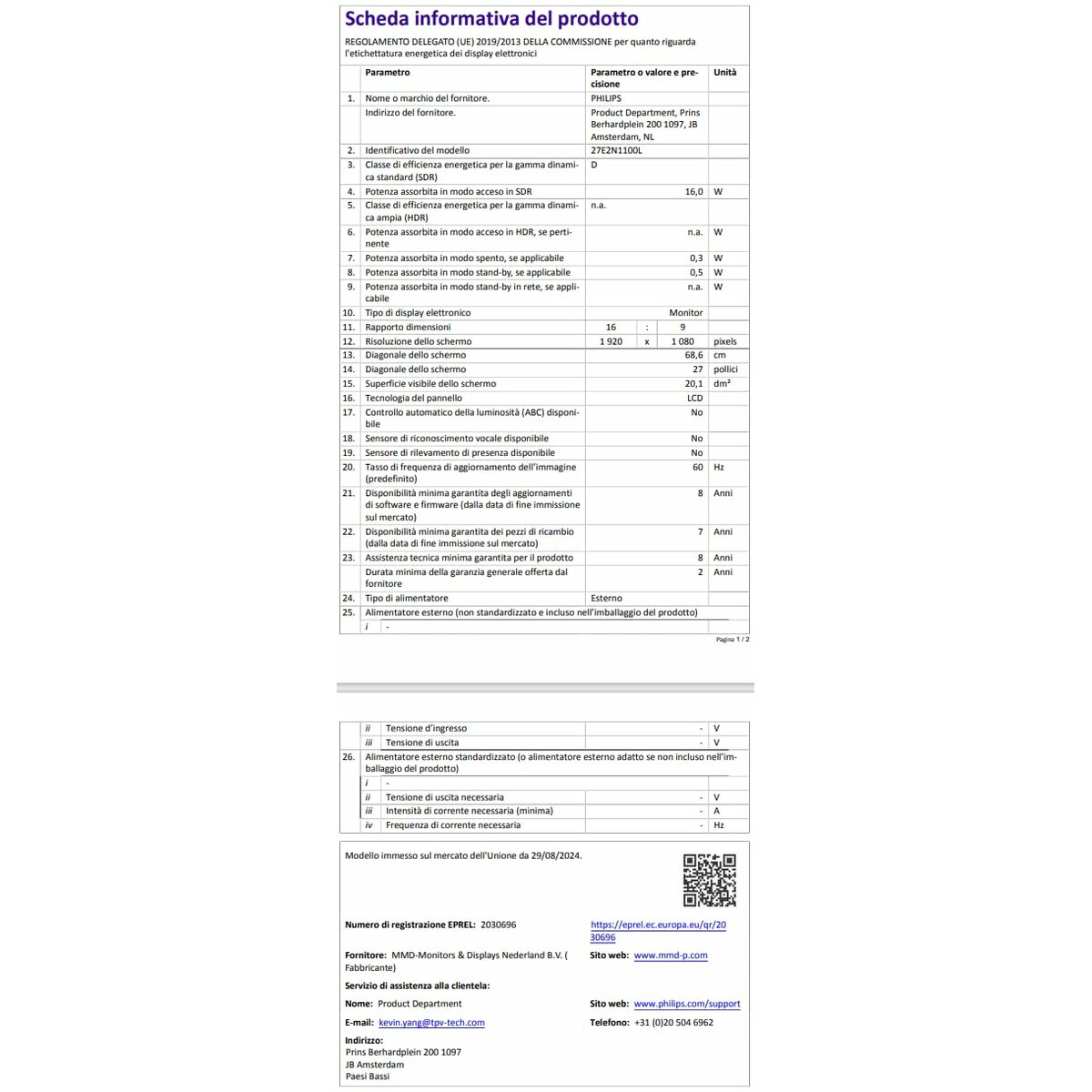 Monitor Gaming Philips Full HD 27"