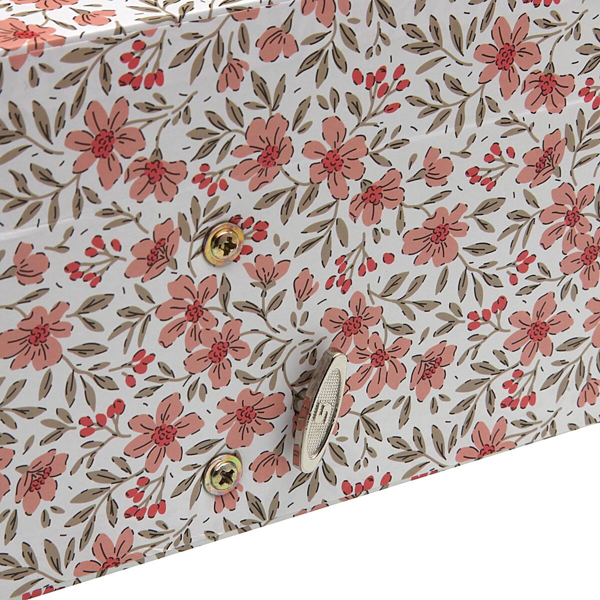 Caja-Joyero Versa Madera Madera MDF 12 x 10 x 18 cm Flores