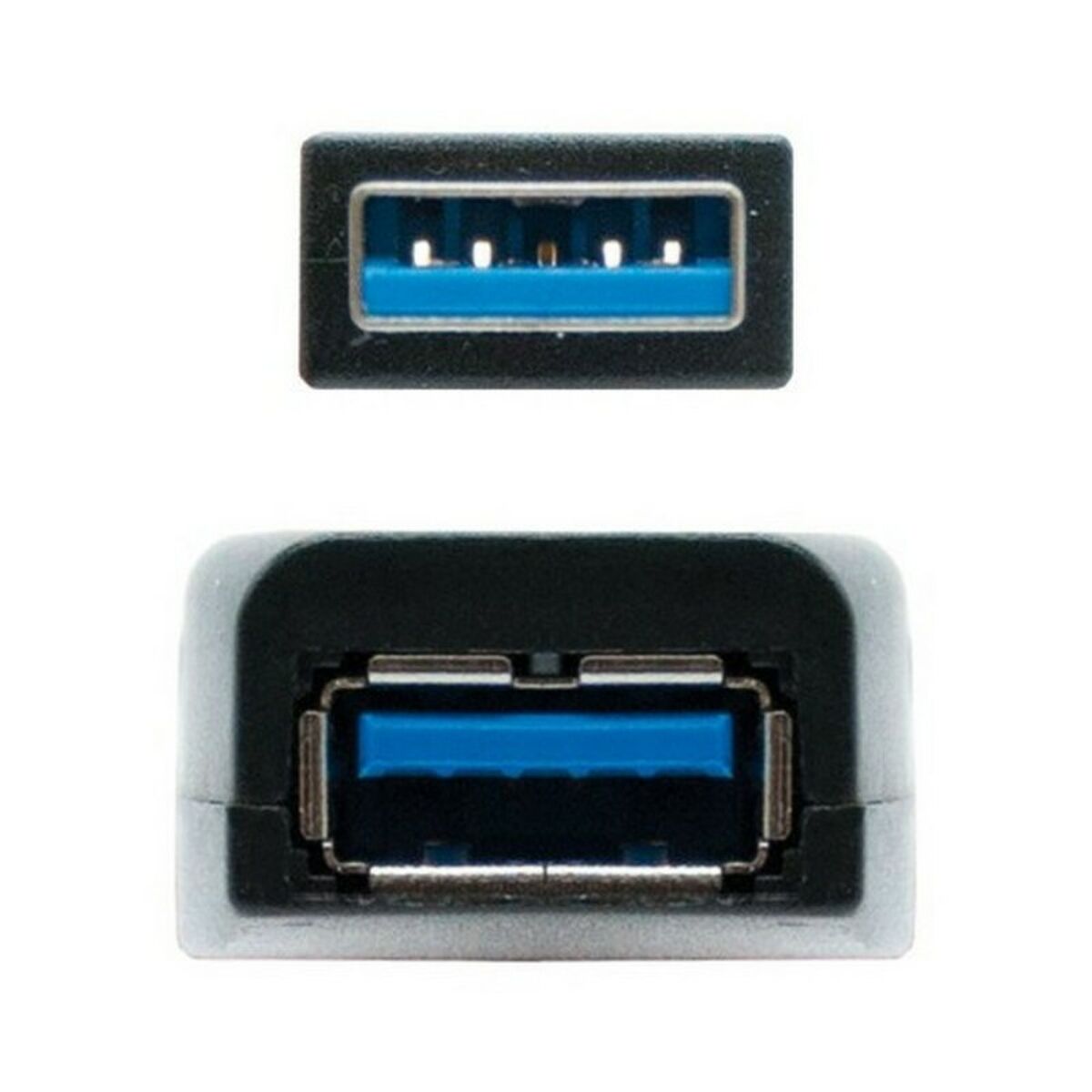 Cable Alargador USB NANOCABLE 10.01.031 Negro