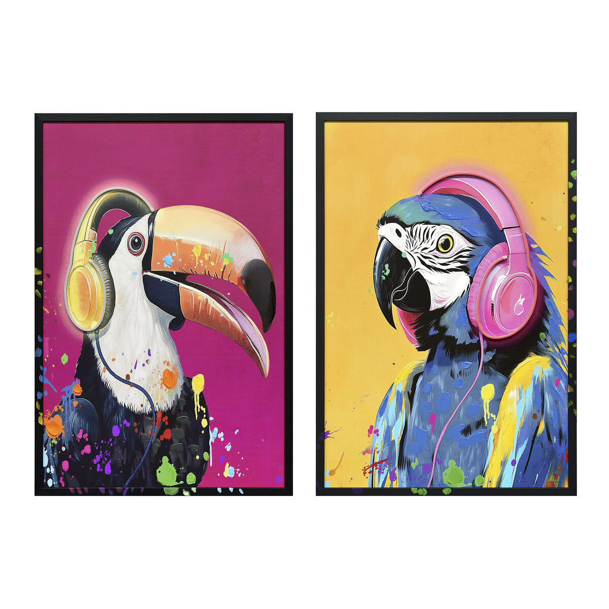 Lienzo Home ESPRIT Poliestireno Lienzo 63 x 3 x 93 cm