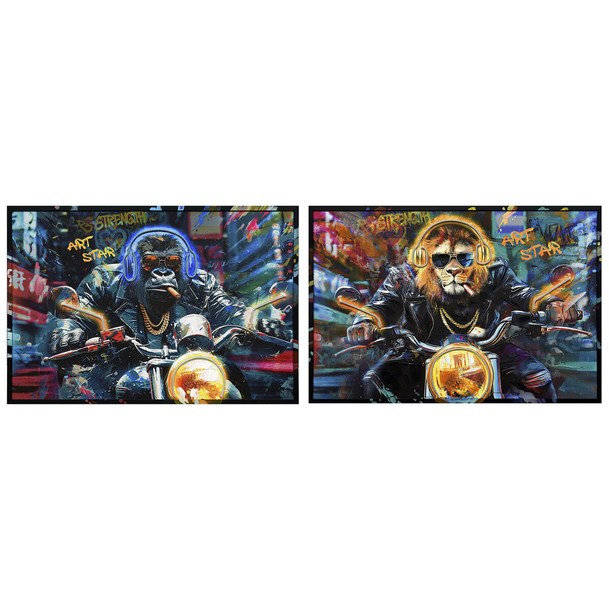 Lienzo Home ESPRIT Poliestireno Lienzo 123 x 3 x 83 cm