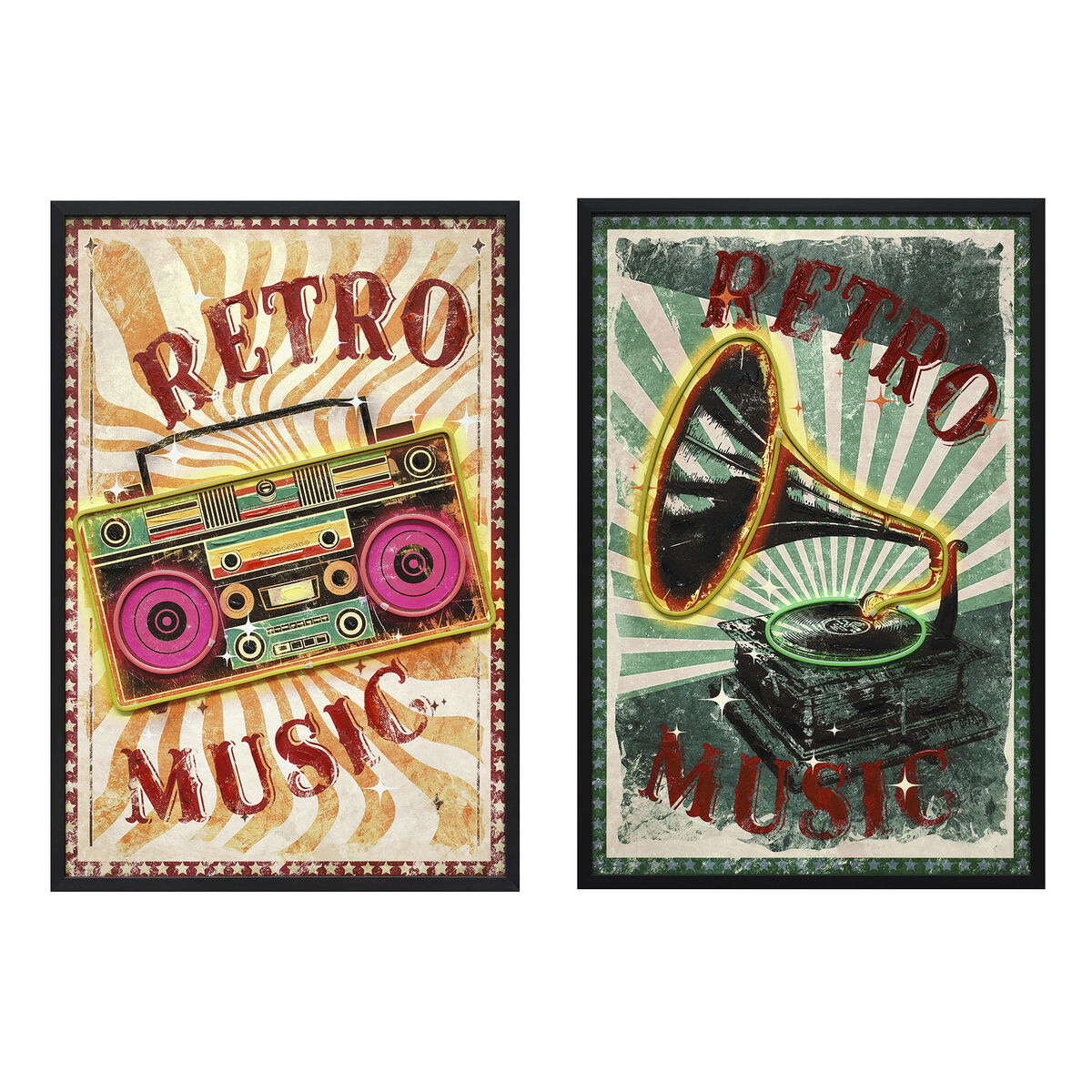 Lienzo Home ESPRIT Poliestireno Lienzo 63 x 3 x 93 cm