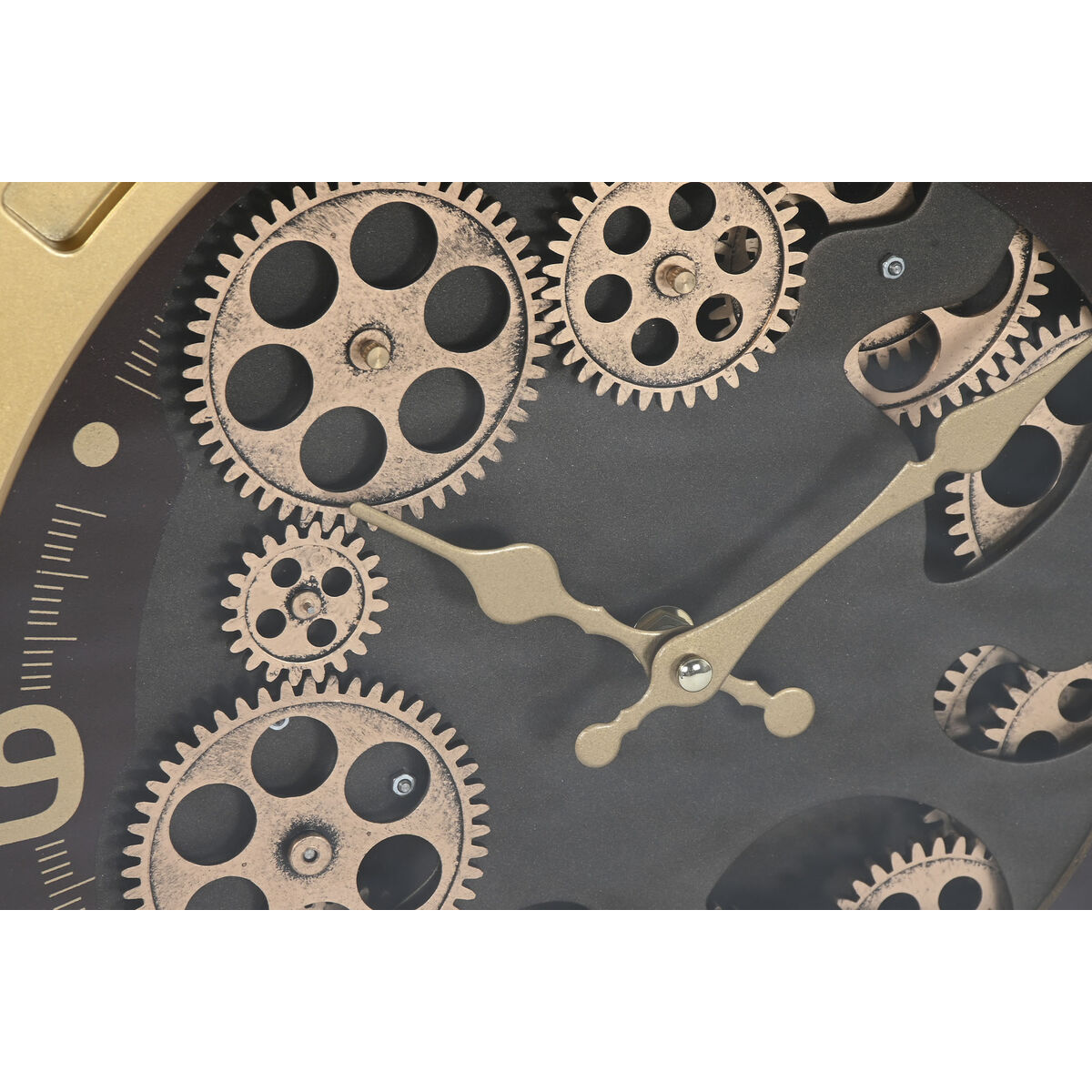 Reloj de Pared Home ESPRIT Dorado Hierro