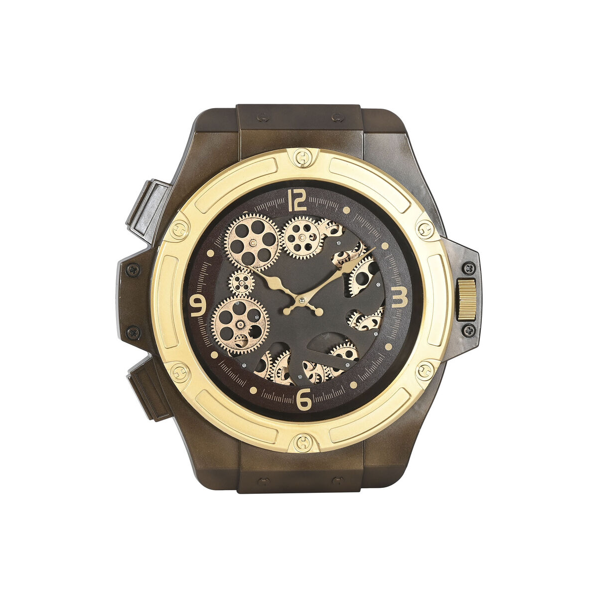 Reloj de Pared Home ESPRIT Dorado Hierro