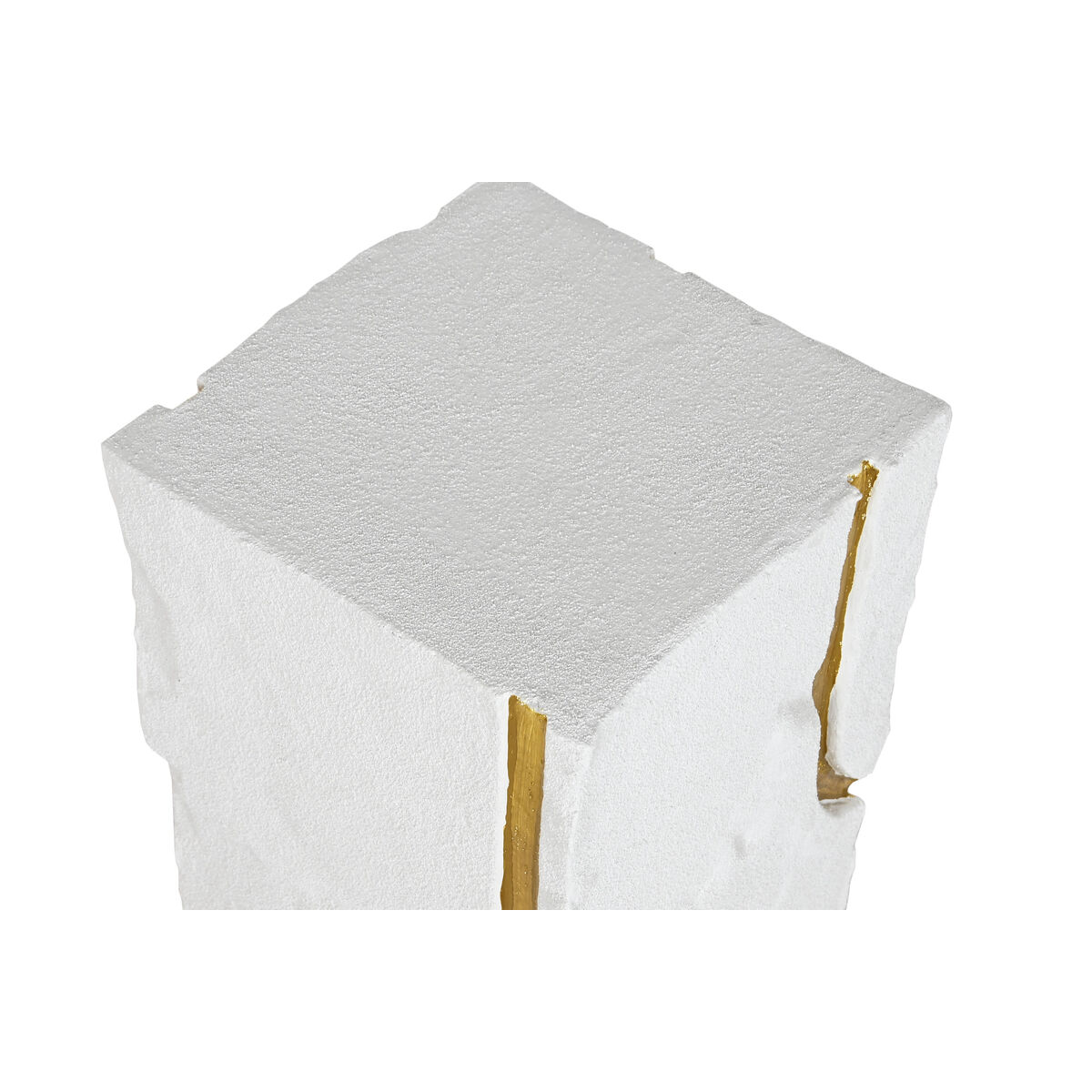 Pedestal Home ESPRIT Blanco Dorado Moderno 25 x 25 x 80 cm