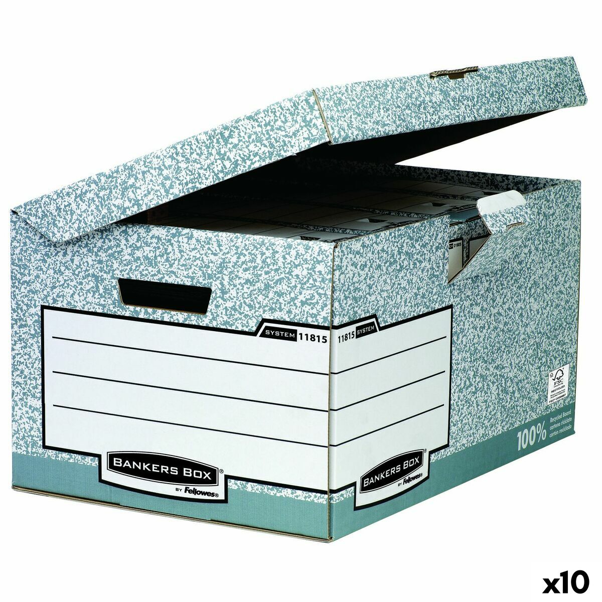 Caja de Archivo Fellowes    Gris 10 Unidades (31 x 39 x 56 cm)