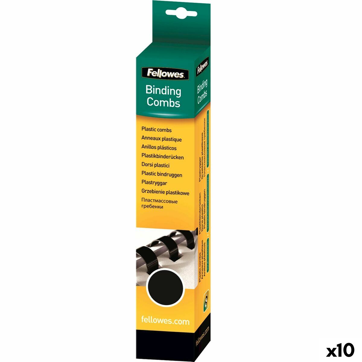 Espirales para Encuadernar Fellowes 5330702 Negro 8 mm A4 PVC Plástico (25 Unidades)