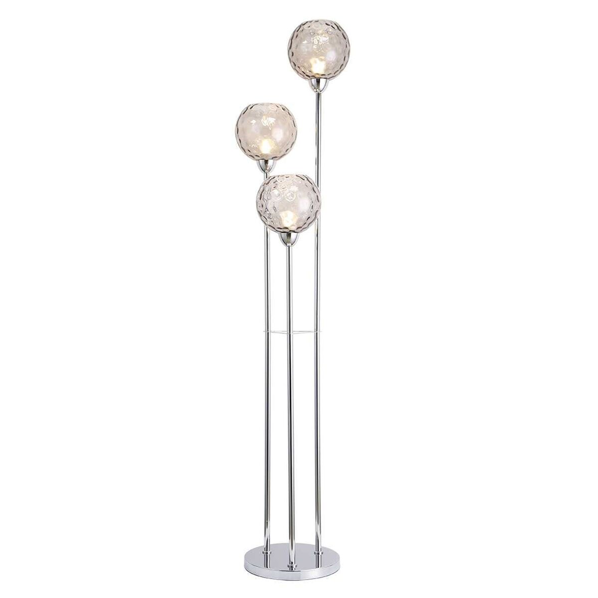 Lámpara de Pie Home ESPRIT Transparente Plateado 50 W 220 V 30 x 30 x 172 cm