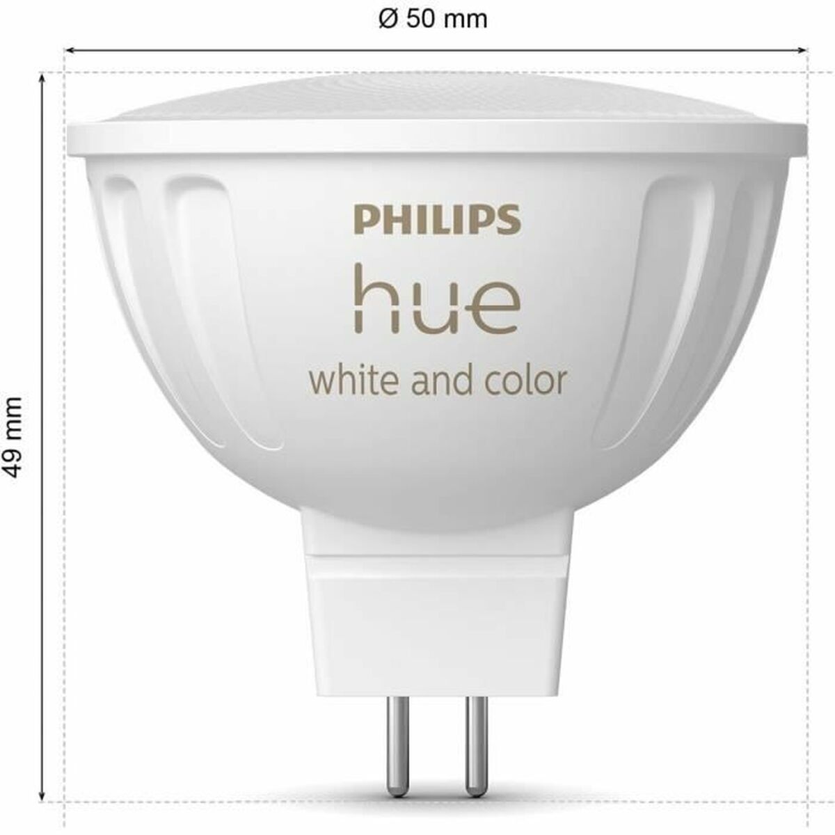 Bombilla LED Philips Blanco G 400 lm 2 Unidades (6500 K)