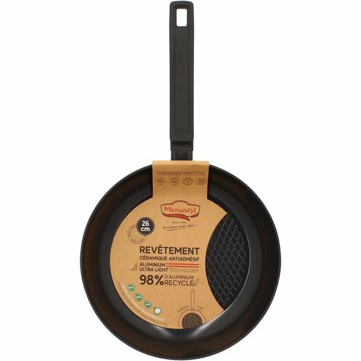 Sartén Menastyl Negro Aluminio Forjado Ø 26 cm