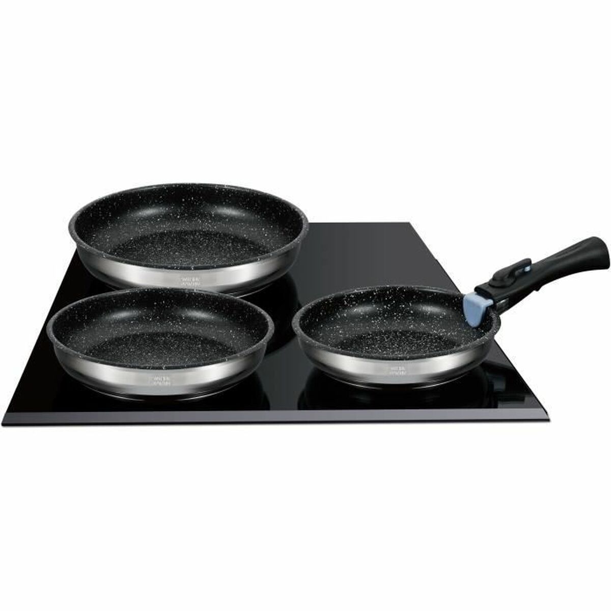 Sartén Arthur Martin Terracotta Acero Inoxidable Ø 24 cm Ø 20 cm Ø 26 cm (3 Unidades)