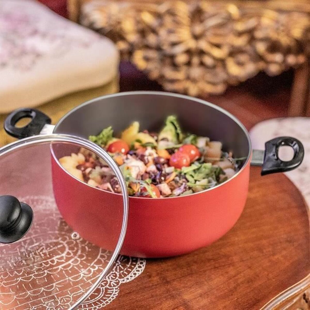 Cacerola Livoo Rojo Ø 24 cm 4 L