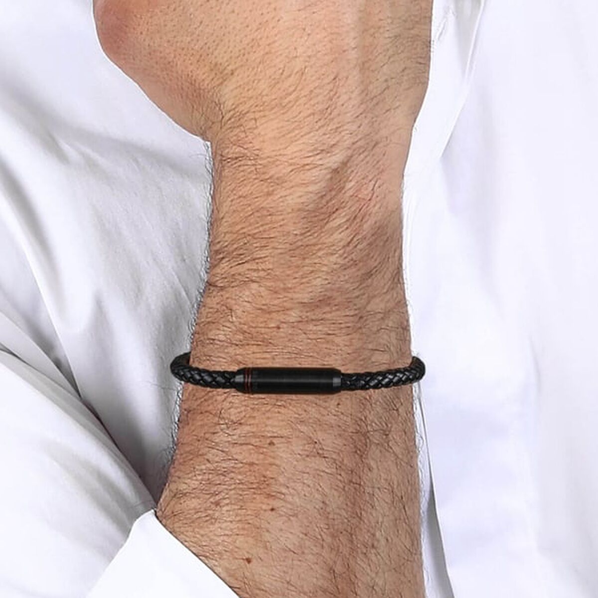 Pulsera Hombre Sector SZV101 Plata Negro