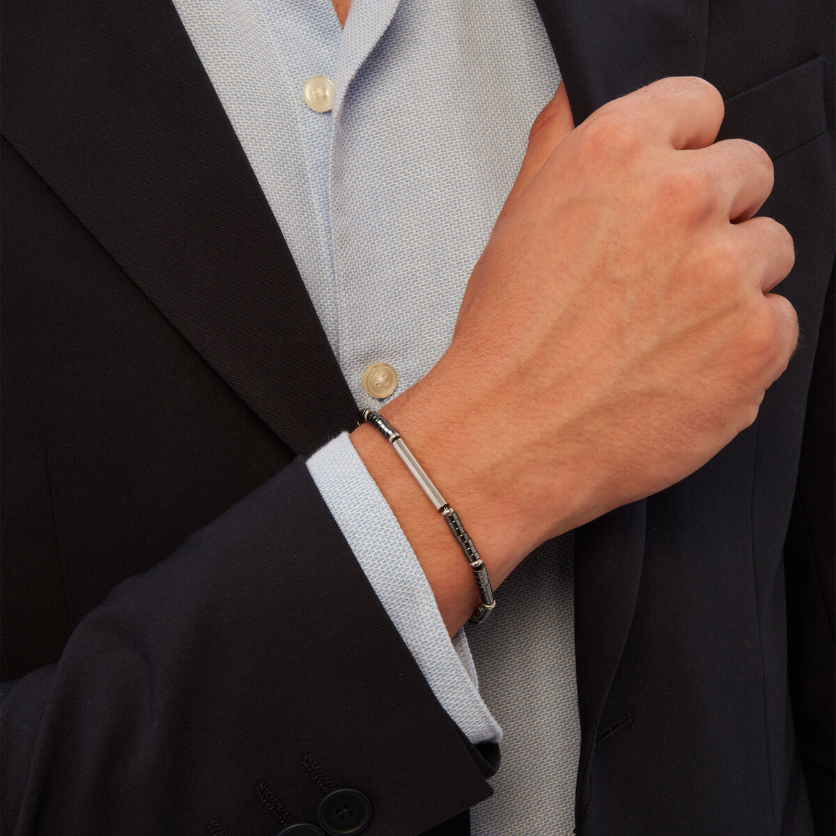 Pulsera Hombre Breil TJ3639 Plata de ley 925 Negro