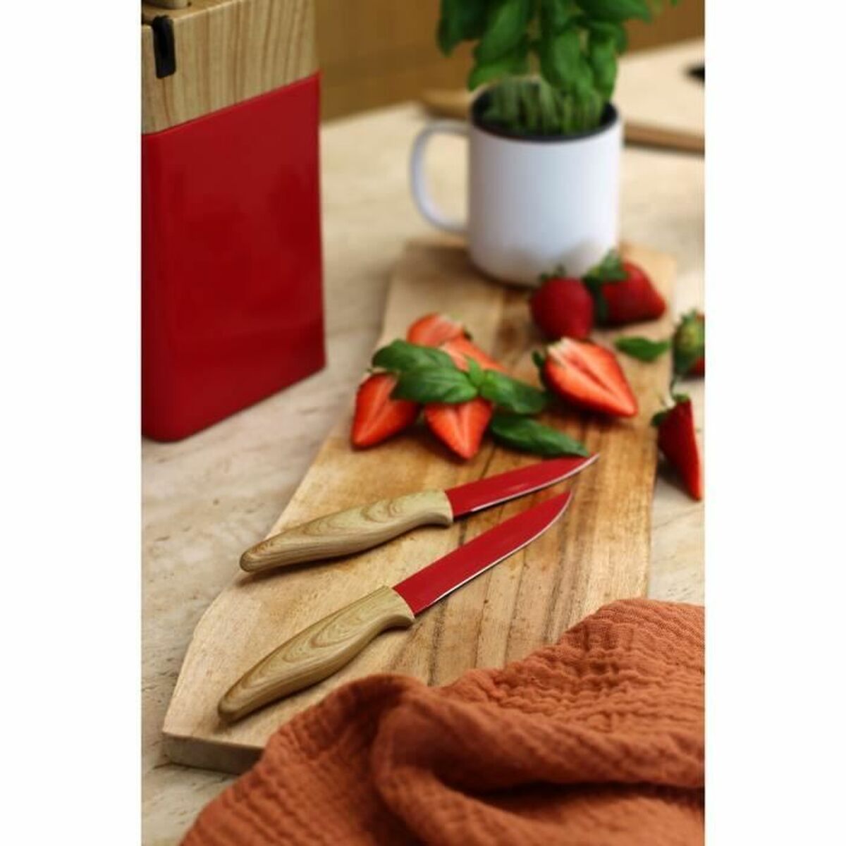 Set de Cuchillos Menastyl Polipropileno Rosa 6 Piezas (6 Unidades)