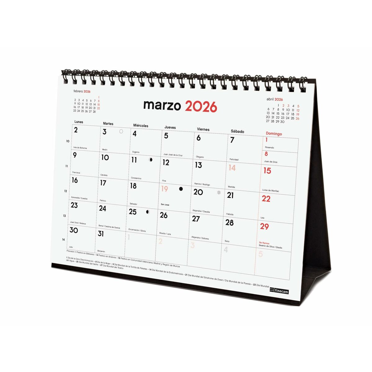 Calendario de Sobremesa Finocam