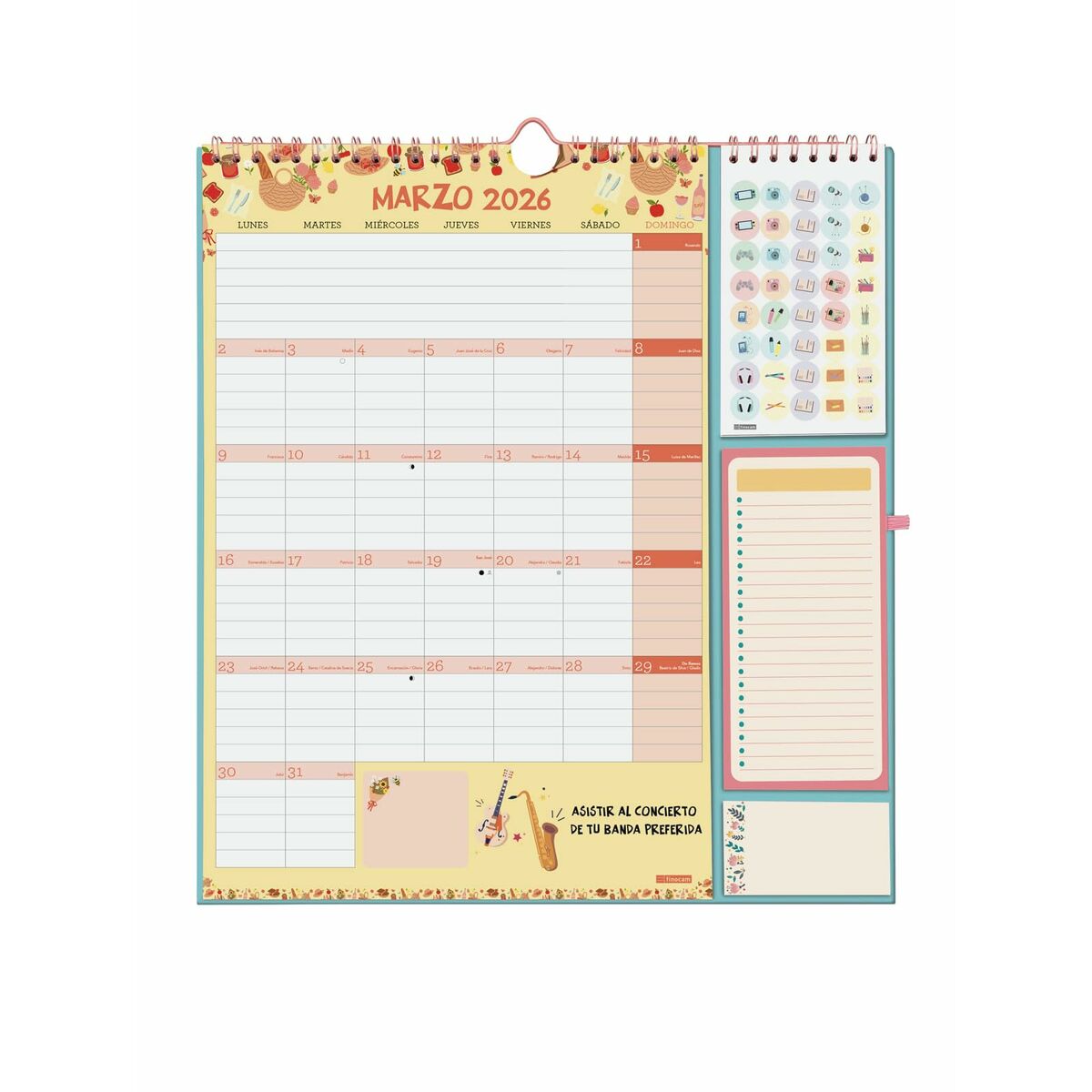 Calendario de pared Finocam