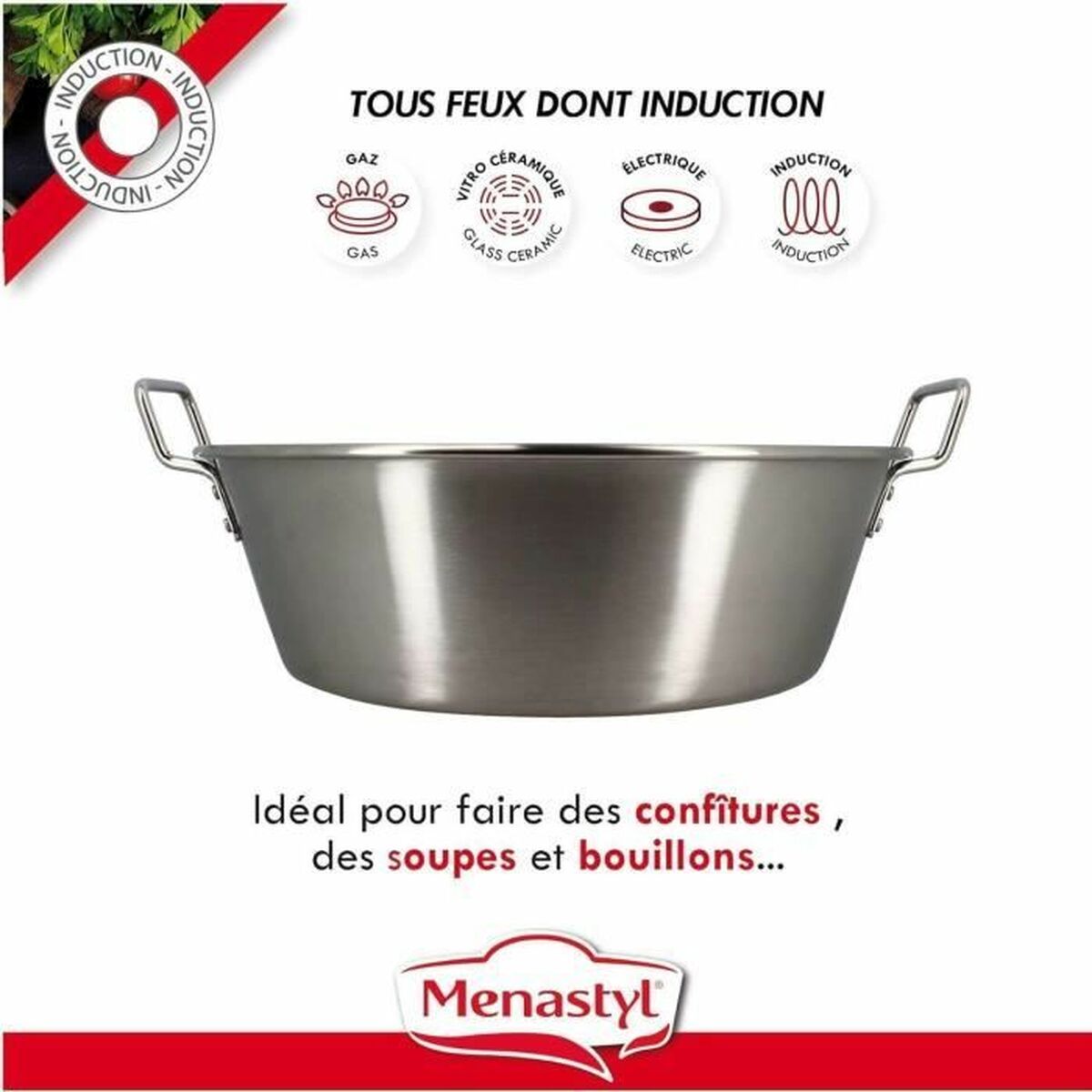 Recipiente Conservador de Alimentos Menastyl 40,5 cm Plateado Rectangular