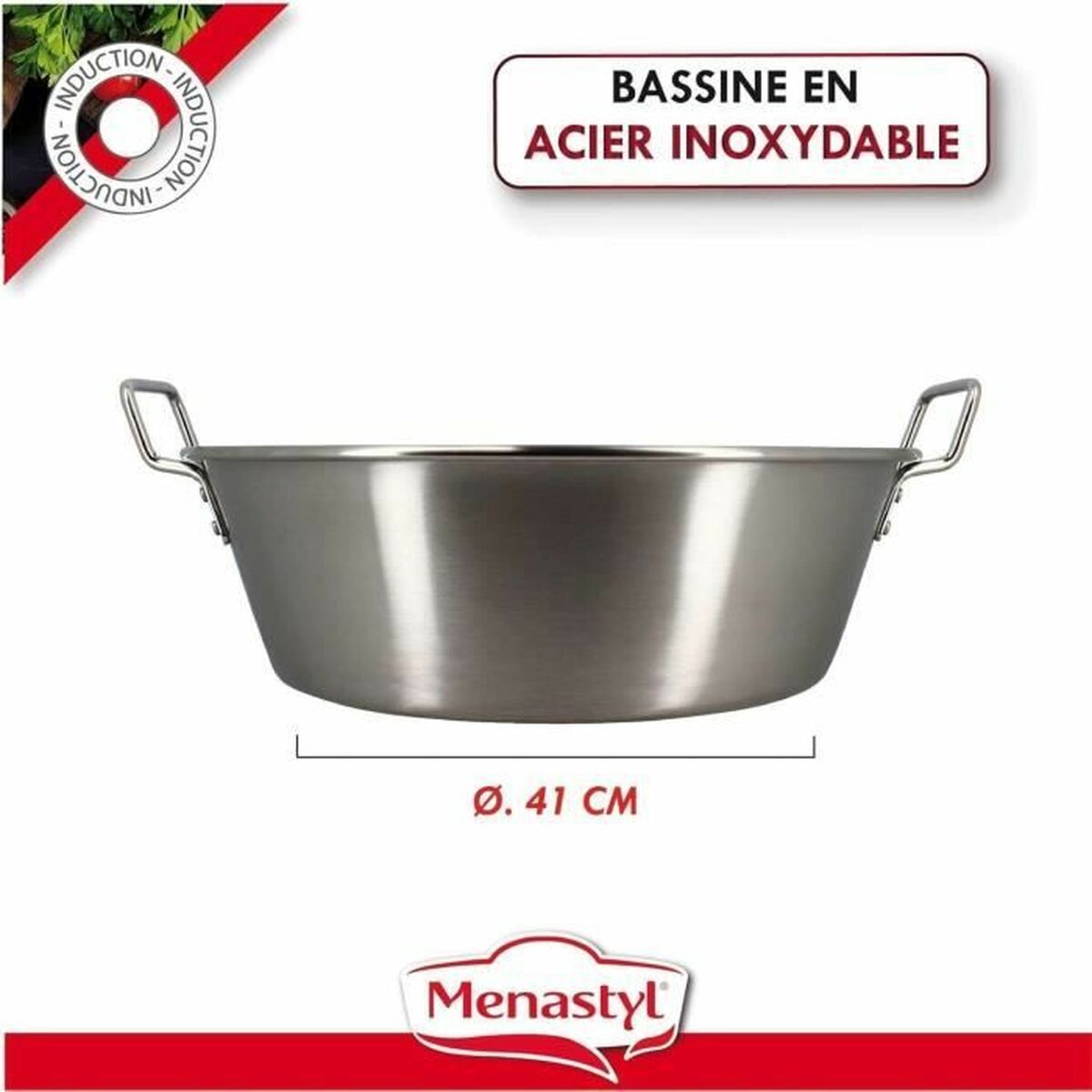 Recipiente Conservador de Alimentos Menastyl 40,5 cm Plateado Rectangular