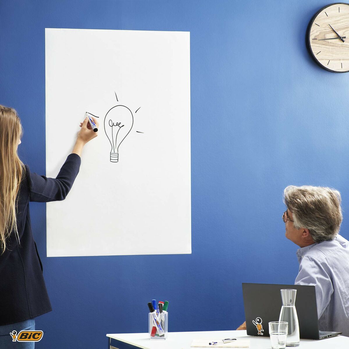 Pizarra blanca Bic 870492 Adhesivo 2 x 1 m