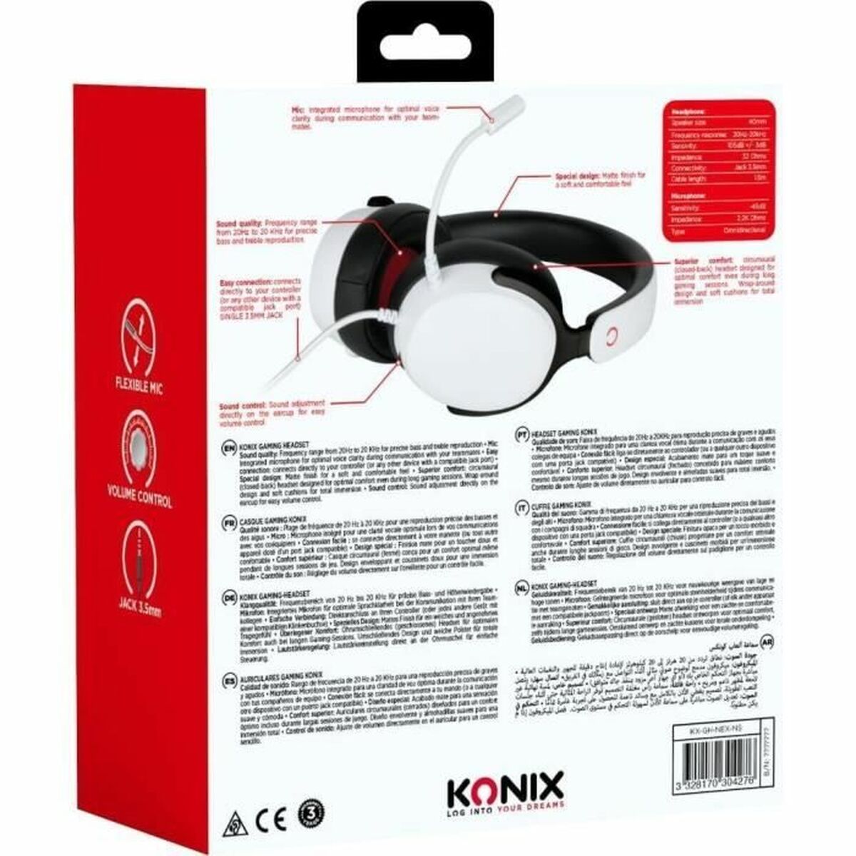 Auriculares KONIX Nexus Blanco