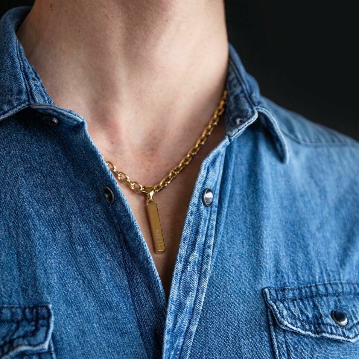 Collar Hombre Guess JUXN03001JWYGT-U