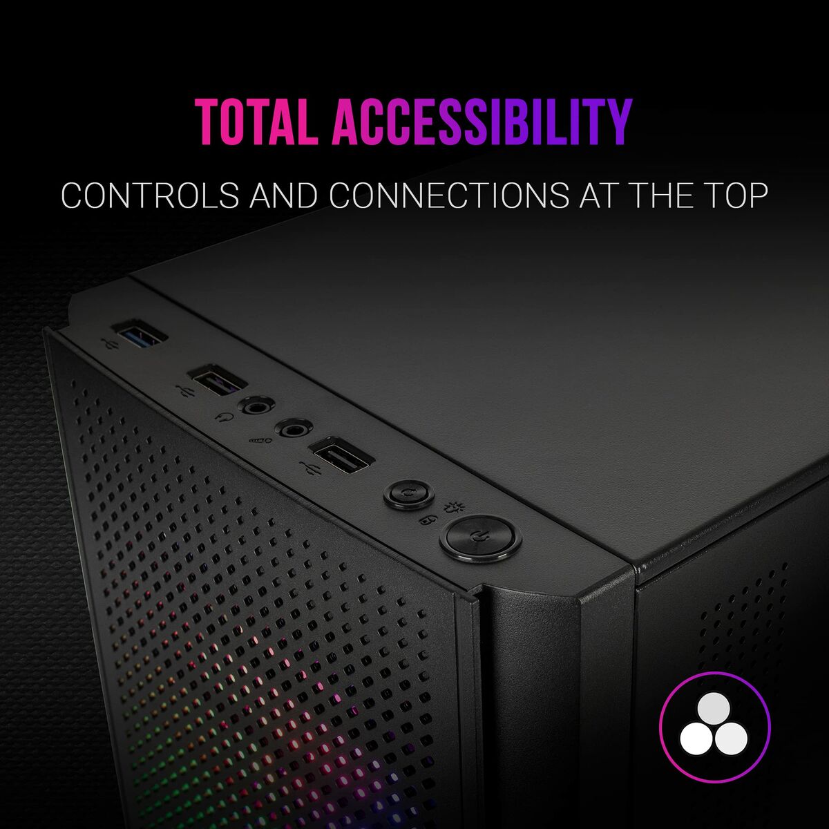 Caja Semitorre ATX Mars Gaming MC300 Negro LED RGB RGB mATX