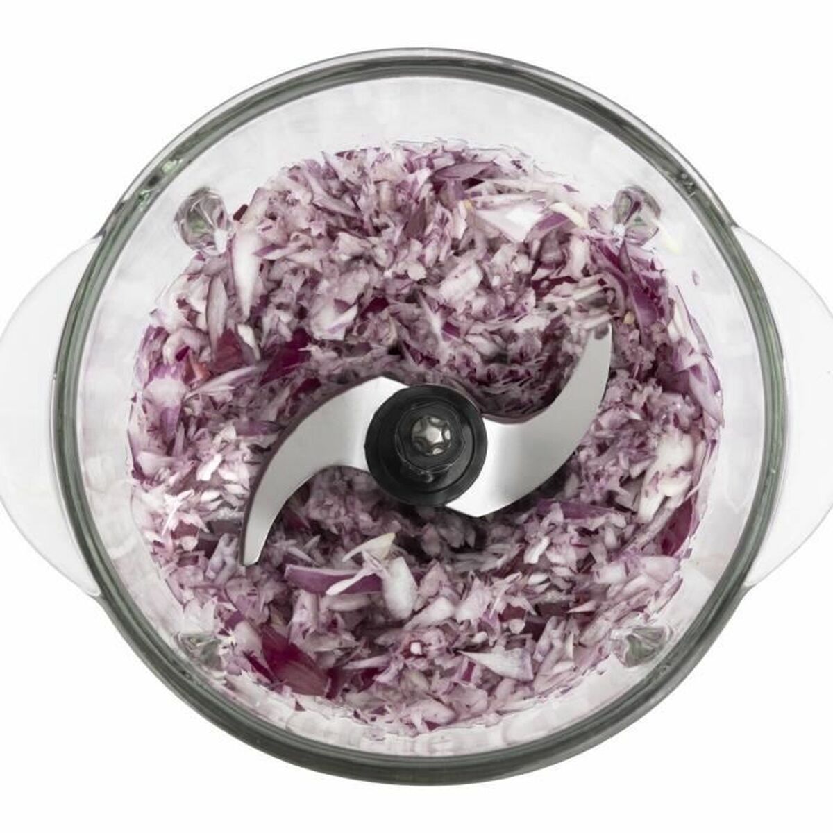 Picadora Hkoenig LEO8 Negro Cromo Vidrio Acero Inoxidable 1 L