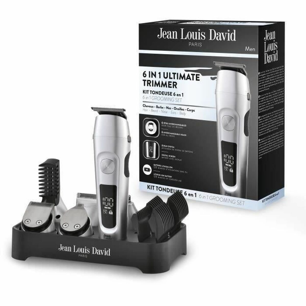 Cortapelos Jean Louis David JLD ULTIMATE TRIMMER 6 Piezas