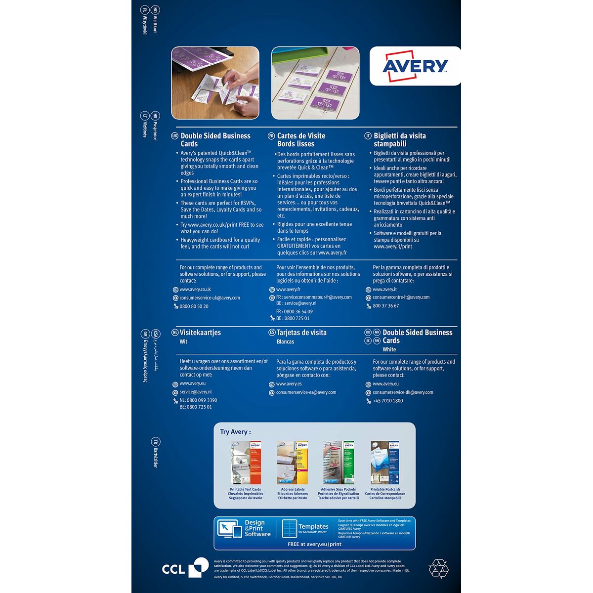 Rollo Papel Térmico Avery C32015-10E Blanco (10 Unidades)