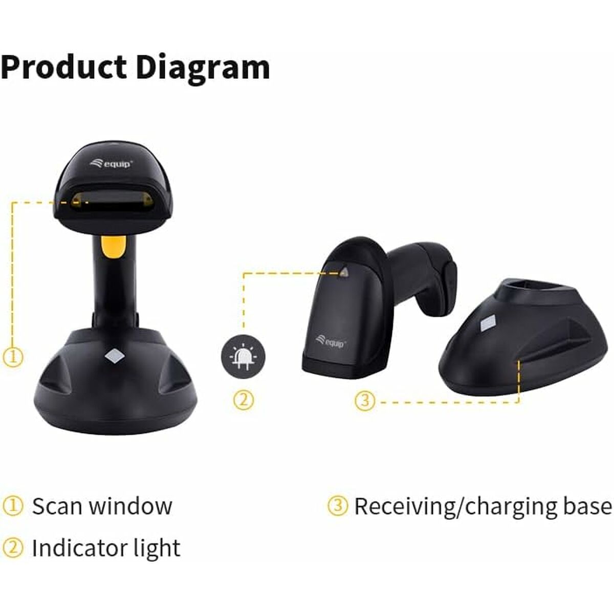 Lector Códigos de Barras Equip 35102507101 Negro