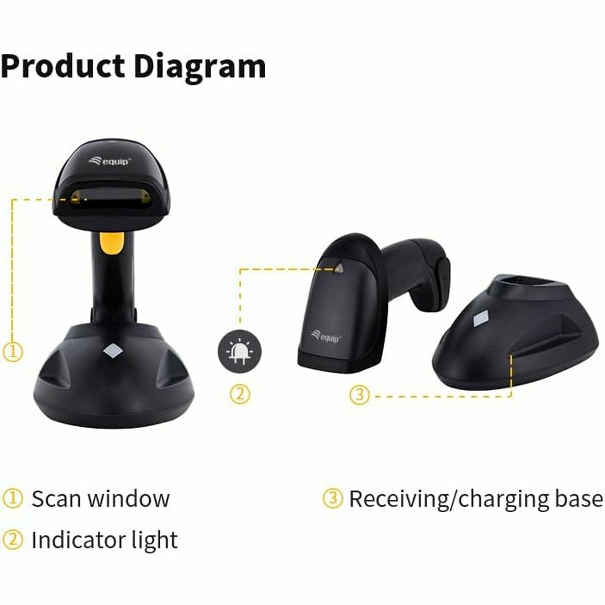 Lector Códigos de Barras Equip 35102507101 Negro