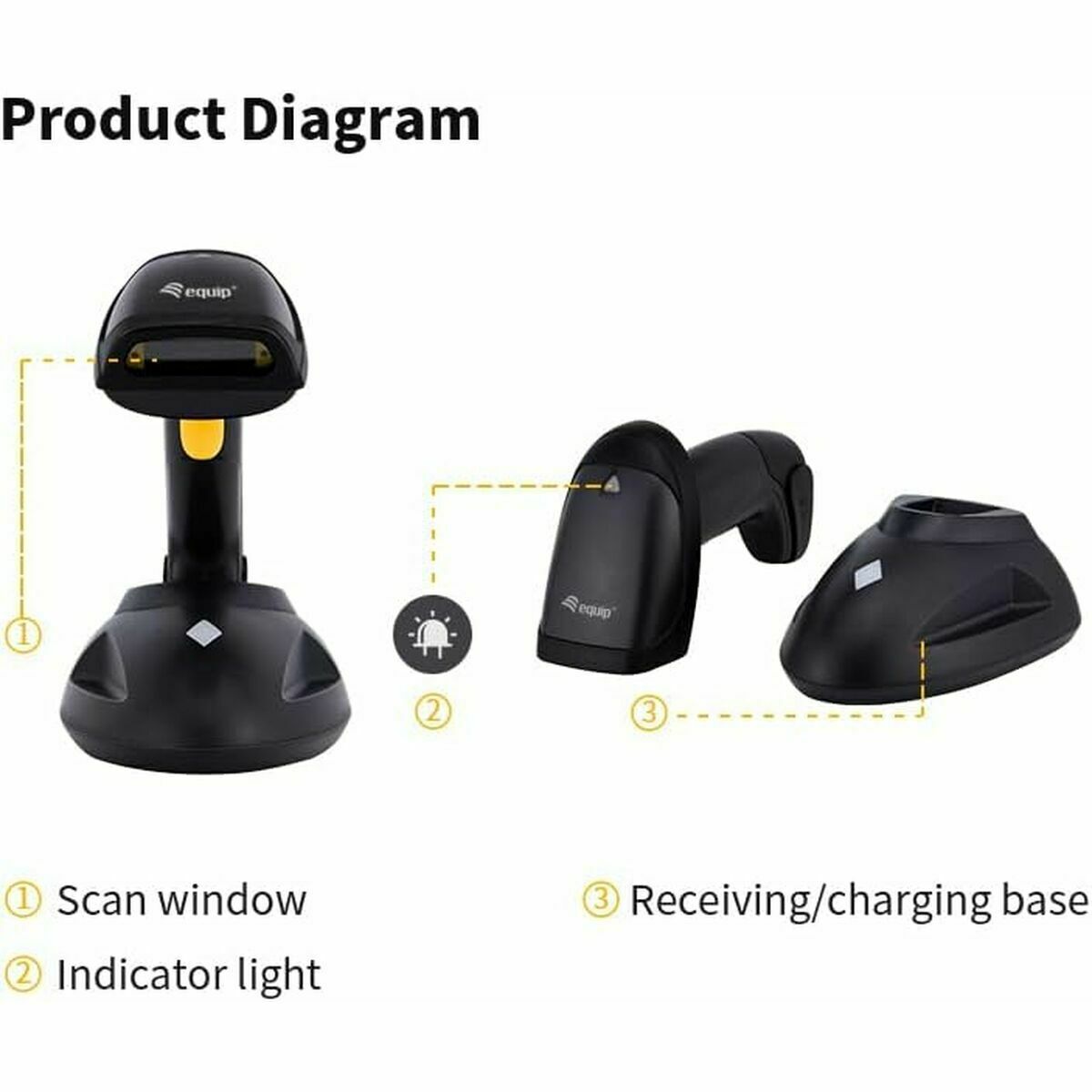 Lector Códigos de Barras Equip 35102507101 Negro