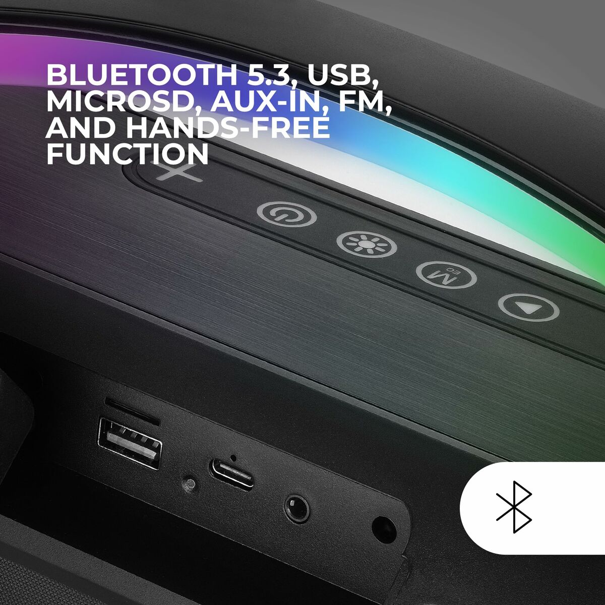 Altavoz Bluetooth Portátil Mars Gaming MSPULSE Negro 4 W 50 W