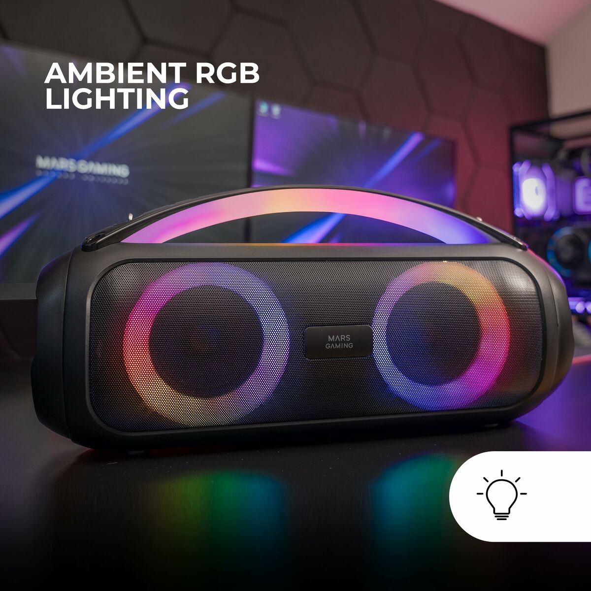 Altavoz Bluetooth Portátil Mars Gaming MSPULSE Negro 4 W 50 W