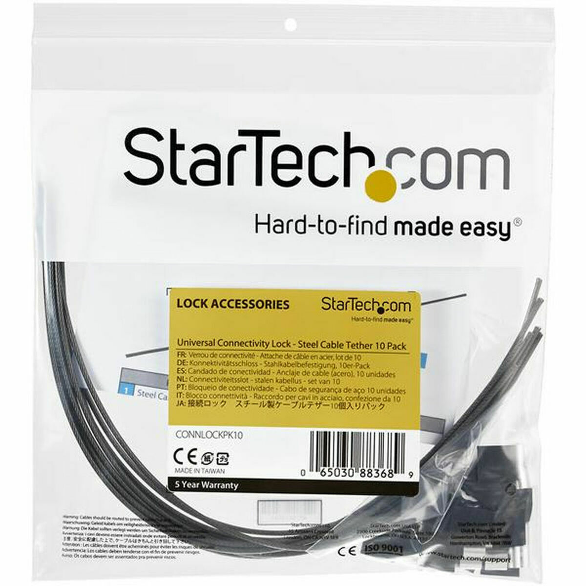 Cable de Seguridad Startech CONNLOCKPK10         10 uds