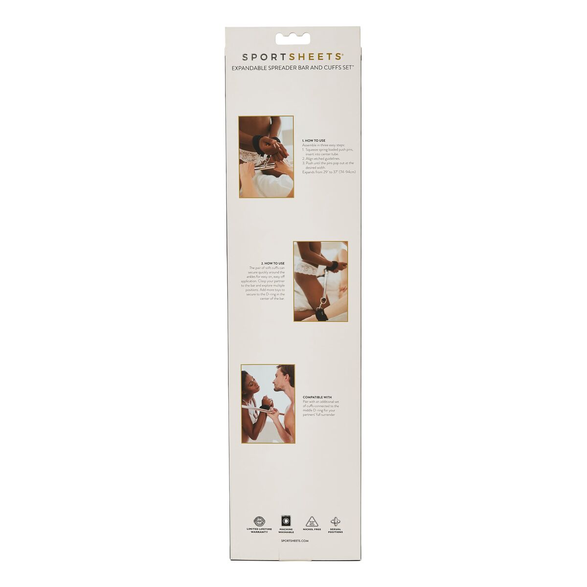 Barrote y Esposas Extensibles Spreader Sportsheets