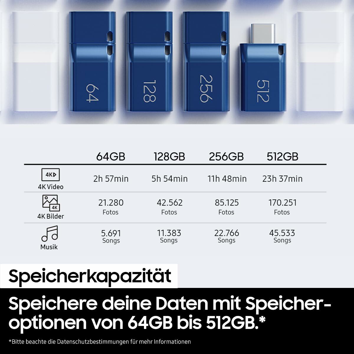 Memoria USB Samsung MUF-512DA4/APC Gris 512 GB