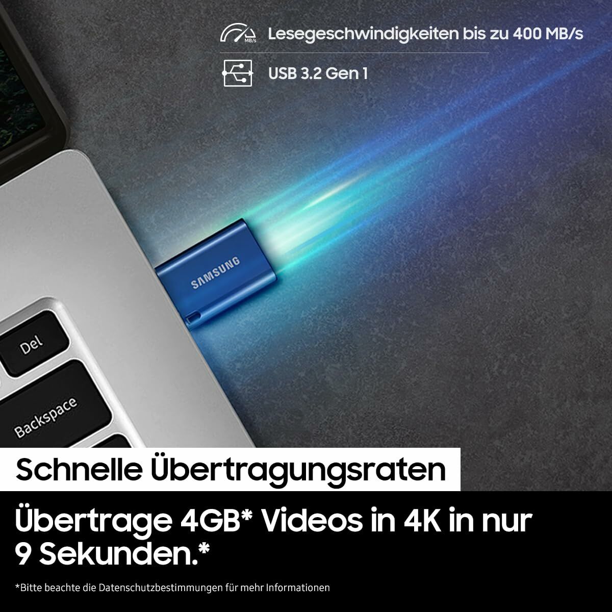 Memoria USB Samsung MUF-512DA4/APC Gris 512 GB