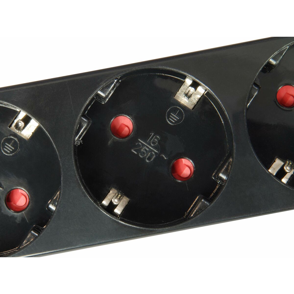 Regleta Enchufes 4 Tomas sin Interruptor Equip 333281 Negro 1,1 m