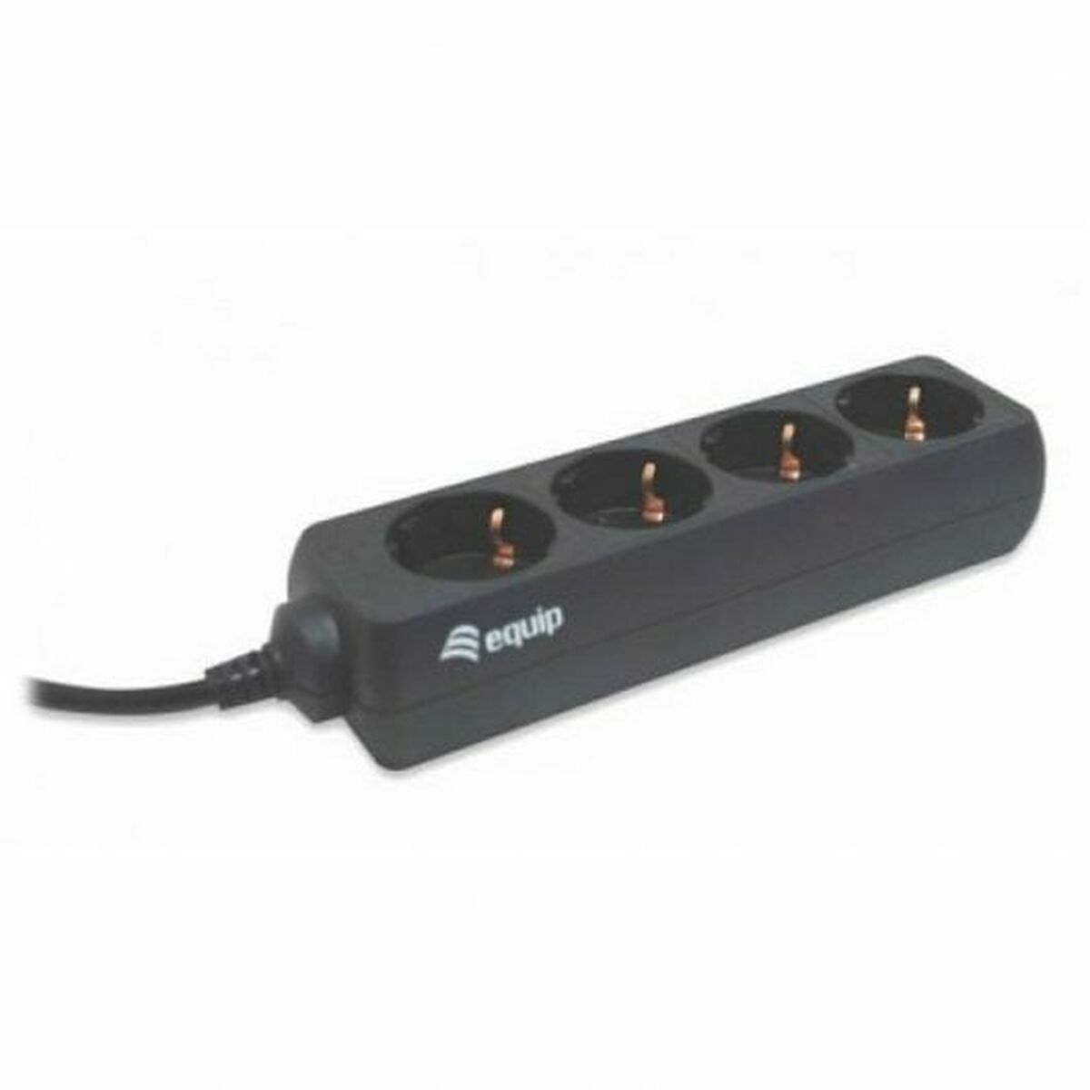Regleta Enchufes 4 Tomas sin Interruptor Equip 333281 Negro 1,1 m